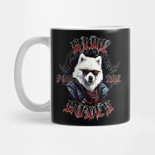 Ride for the Bones, Samoyed cool biker Mug